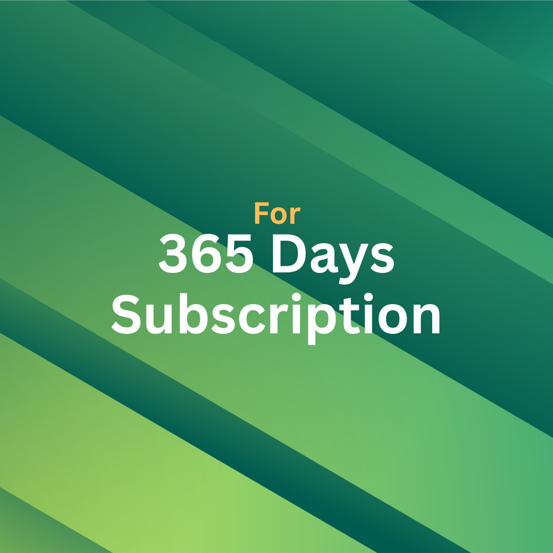 For 365 Day's Subscription Plan